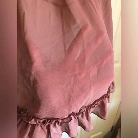 Victorias’s Secret Lingerie Top Medium And Lace G String Thong Maroon Baby Doll - Picture 5 of 13